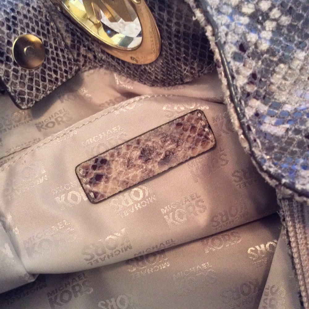 Michael Kors Embossed Python Leather Shoulder Bag - image 2